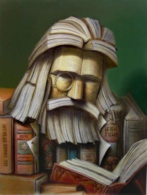 Hombre hecho de libros